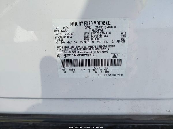 2024 FORD EDGE SEL — I9