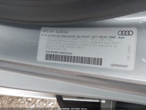 2015 AUDI S7 4.0T