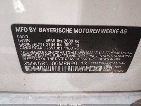 2021 BMW 330I