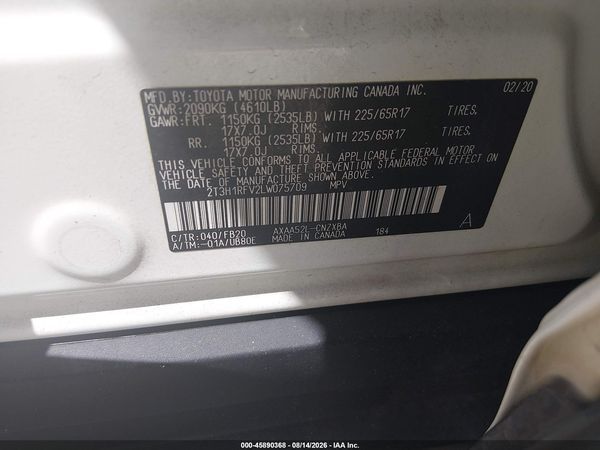 2020 TOYOTA RAV4 LE