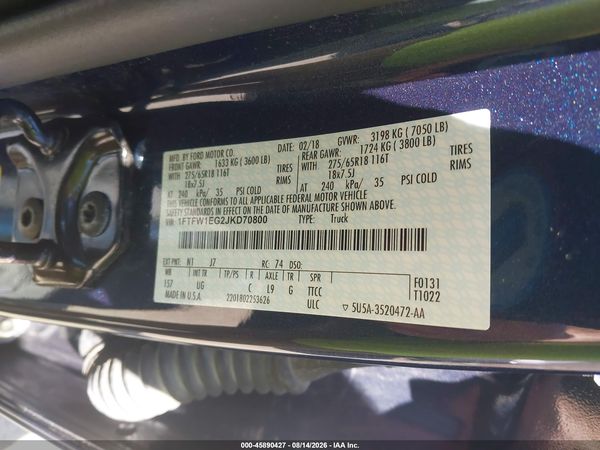 2018 FORD F-150 XLT