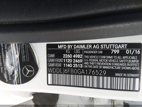 2016 MERCEDES-BENZ CLS 400 CLS400
