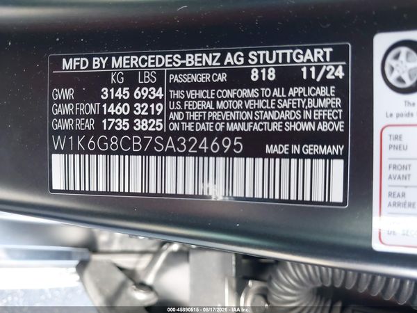 2025 MERCEDES-BENZ AMG S 63 E 4MATIC