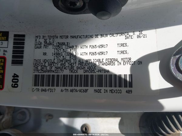 2021 TOYOTA TACOMA TRD SPORT