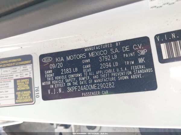 2021 KIA FORTE LXS