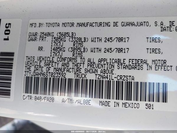 2025 TOYOTA TACOMA SR