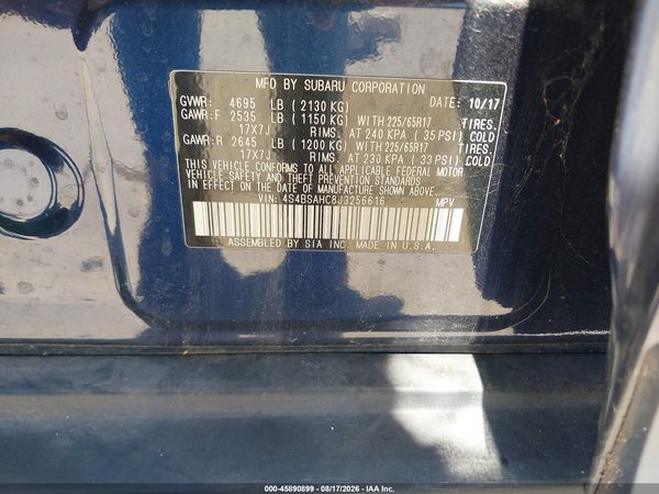 2018 SUBARU OUTBACK 2.5I PREMIUM