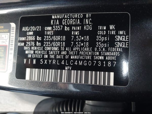 2021 KIA SORENTO S