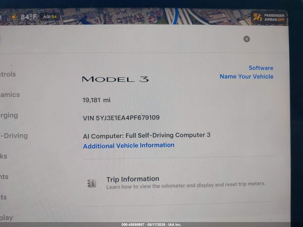 2023 TESLA MODEL 3 REAR-WHEEL DRIVE