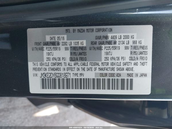 2016 MAZDA CX-5 GRAND TOURING