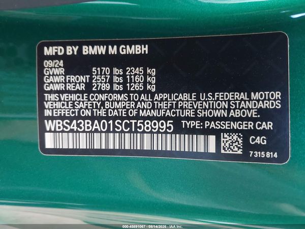 2025 BMW M4 COMPETITION XDRIVE