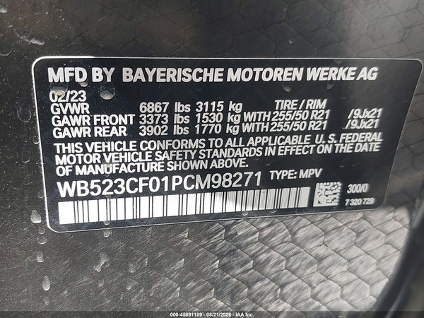 2023 BMW IX XDRIVE50 — I9