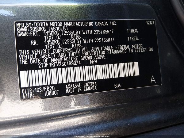 2025 TOYOTA RAV4 LE