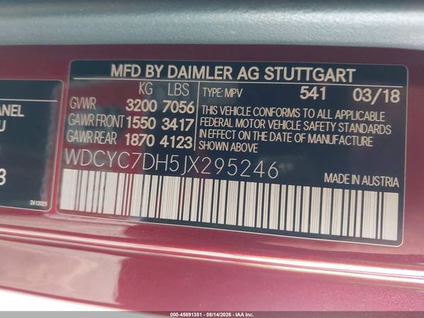 2018 MERCEDES-BENZ AMG G 63 4MATIC