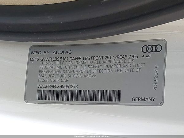 2017 AUDI A6 2.0T PREMIUM