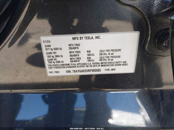 2024 TESLA MODEL Y