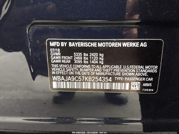 2019 BMW 530E IPERFORMANCE