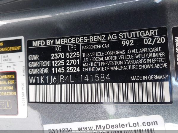 2020 MERCEDES-BENZ E 450 4MATIC