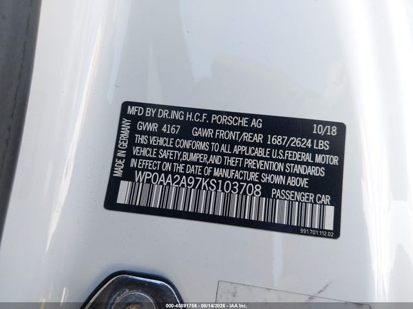 2019 PORSCHE 911