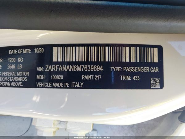 2021 ALFA ROMEO GIULIA AWD