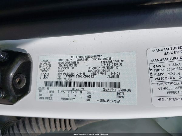 2020 FORD F-150 XLT