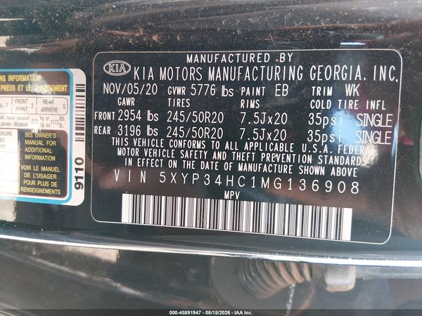 2021 KIA TELLURIDE EX