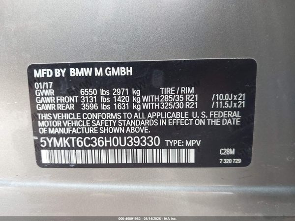 2017 BMW X5 M
