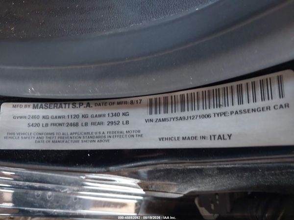 2018 MASERATI GHIBLI S