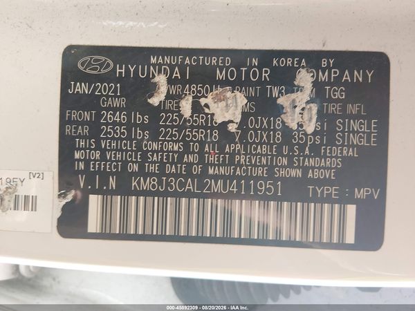 2021 HYUNDAI TUCSON SEL