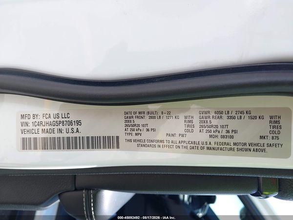 2023 JEEP GRAND CHEROKEE ALTITUDE 4X4