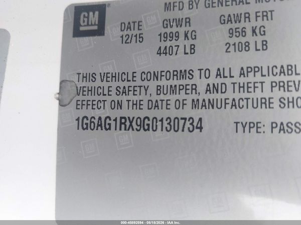 2016 CADILLAC ATS STANDARD
