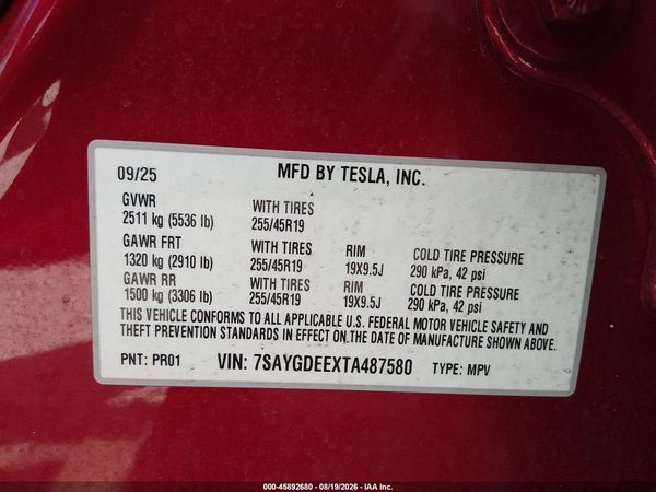 2026 TESLA MODEL Y