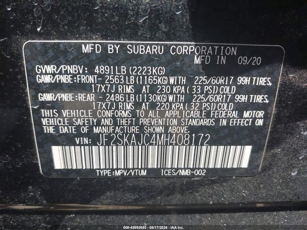 2021 SUBARU FORESTER PREMIUM — I9