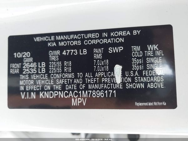 2021 KIA SPORTAGE EX
