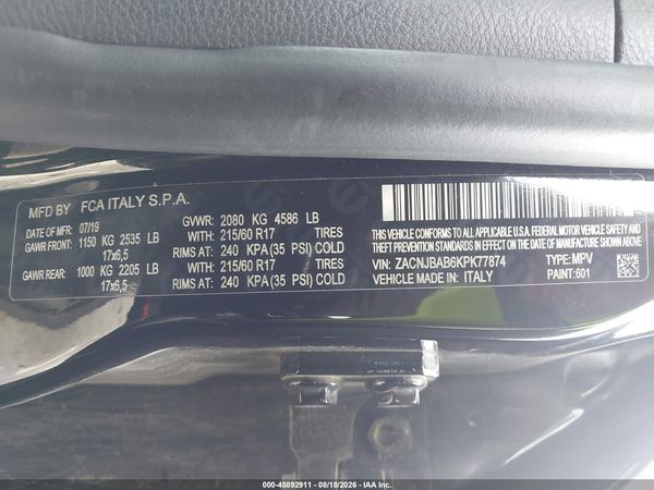 2019 JEEP RENEGADE UPLAND 4X4