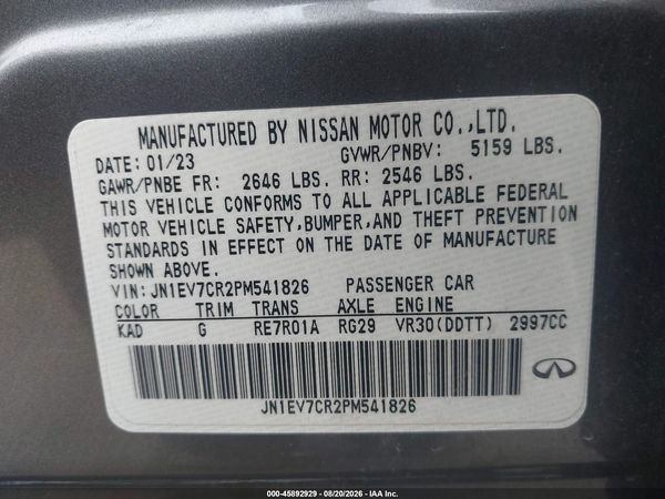 2023 INFINITI Q50 SENSORY AWD