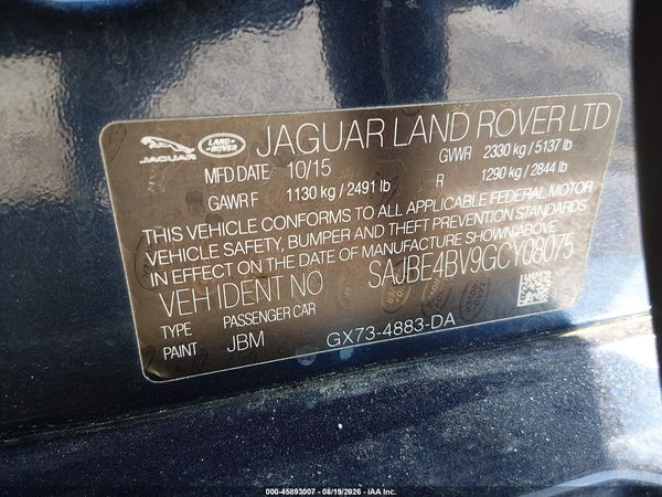 2016 JAGUAR XF 35T PRESTIGE