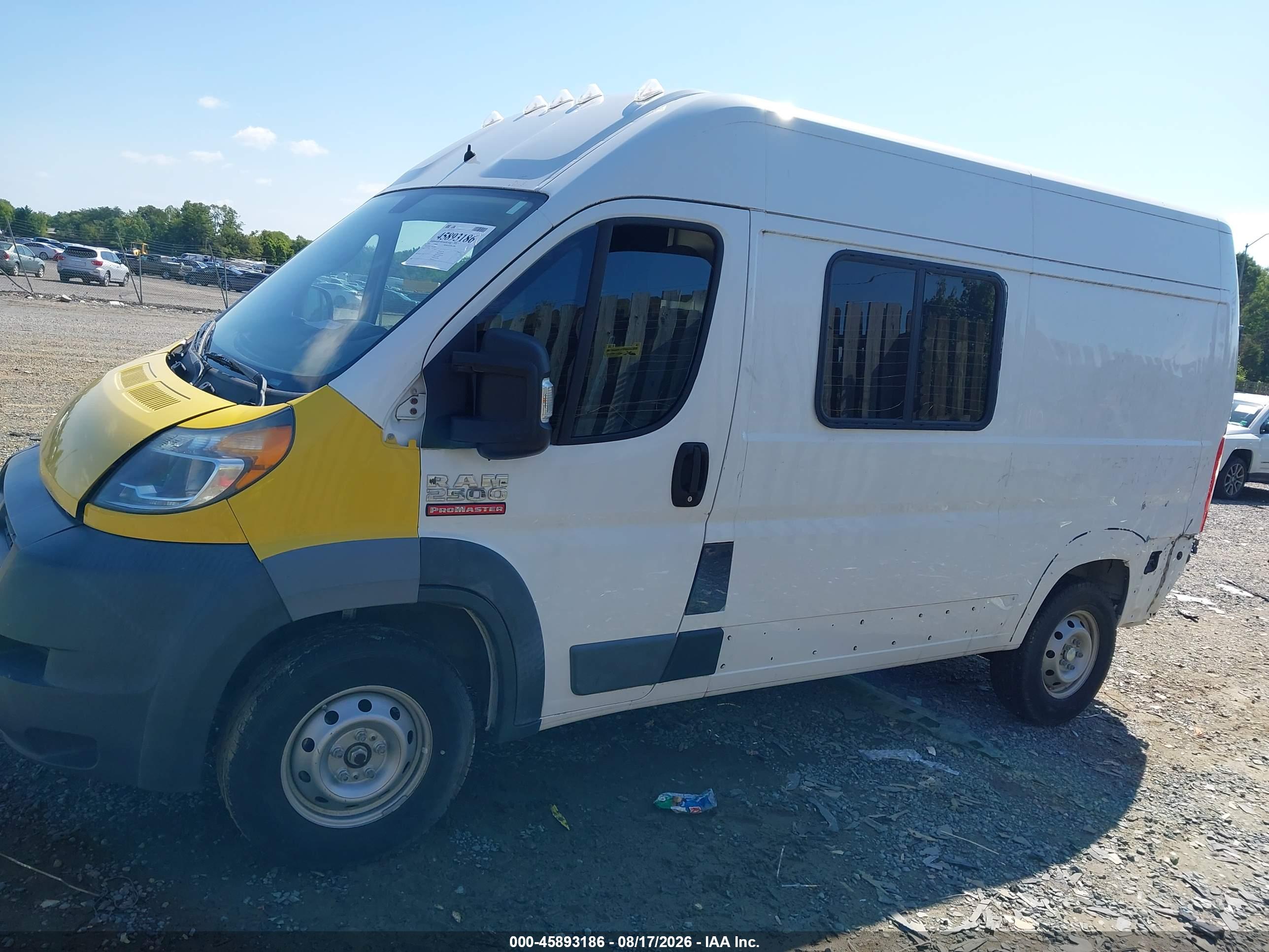 2018 RAM PROMASTER 2500 HIGH ROOF 136 WB