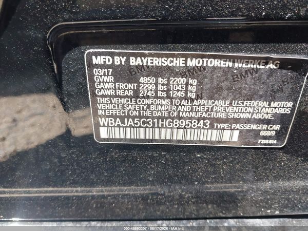 2017 BMW 530I