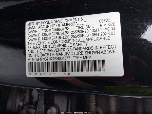 2024 HONDA PILOT TOURING — I9