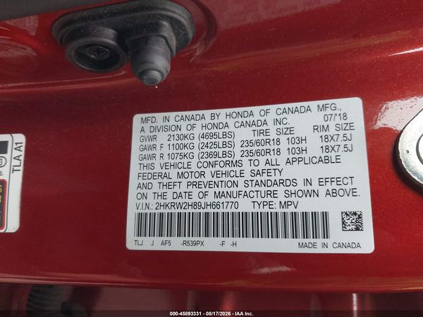 2018 HONDA CR-V EX-L/EX-L NAVI