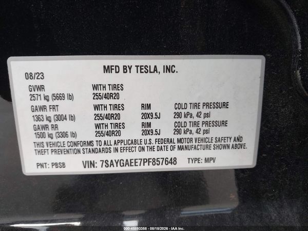 2023 TESLA MODEL Y