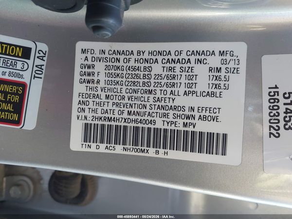 2013 HONDA CR-V EX-L