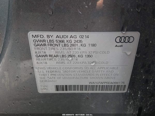 2014 AUDI Q5 2.0T PREMIUM