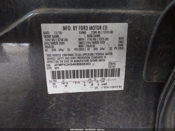 2019 FORD EDGE TITANIUM