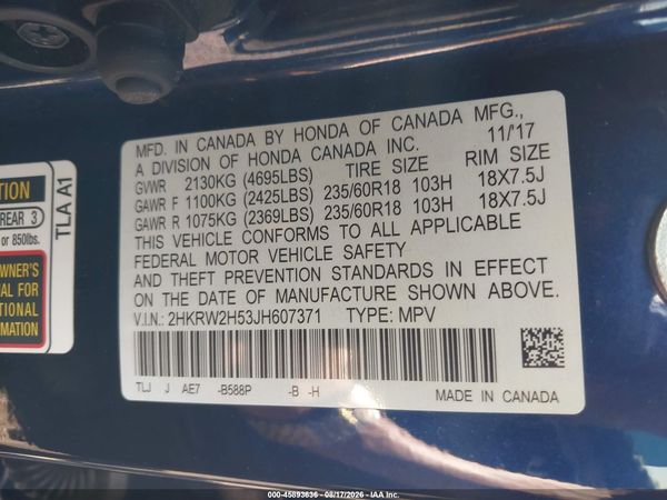 2018 HONDA CR-V EX
