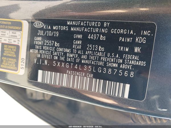 2020 KIA OPTIMA LX