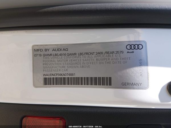 2019 AUDI A5 45 PREMIUM