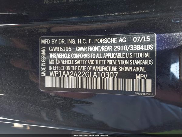 2016 PORSCHE CAYENNE
