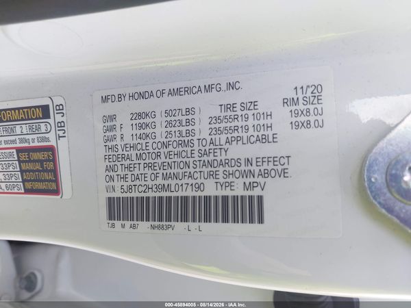 2021 ACURA RDX STANDARD